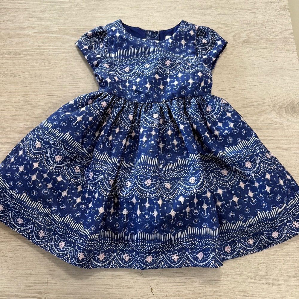 Gymboree Navy and White Formal Kids Dress